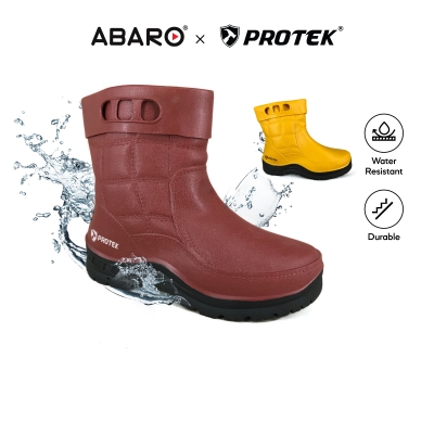 Ankle Rain Boots PT10 Maroon | Yellow PROTEK Ankle Rain Boots PT10 Maroon | Yellow PROTEK